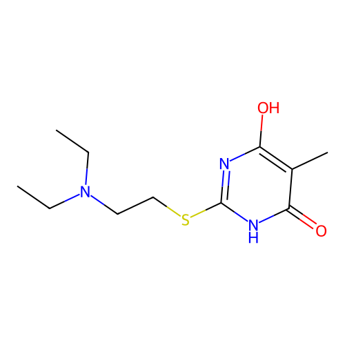 2-{[2-(Diethylamino)ethyl]sulfanyl}-5-methylpyrimidine-4,6-diol structure