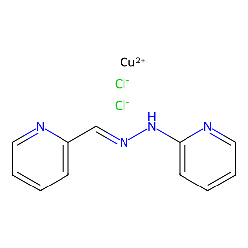 (pyridine-2-carboxaldehyde-2'-pyridylhydrazonato)copper(II) structure