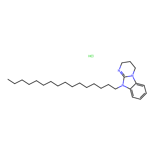 10-Hexadecyl-2,3,4,10-tetrahydrobenzo[4,5]imidazo[1,2-a]pyrimidine hydrochloride structure
