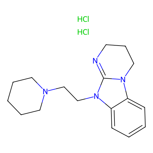 10-(2-(piperidin-1-yl)ethyl)-2,3,4,10-tetrahydrobenzo[4,5]imidazo[1,2-a]pyrimidine dihydrochloride structure