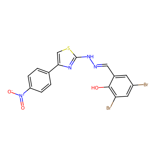 Chemical Compound (C16H10Br2N4O3S) structure