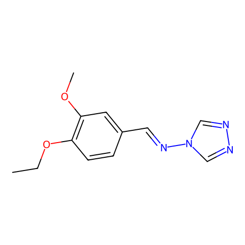 (E)-N-(4-ethoxy-3-methoxybenzylidene)-4H-1,2,4-triazol-4-amine structure