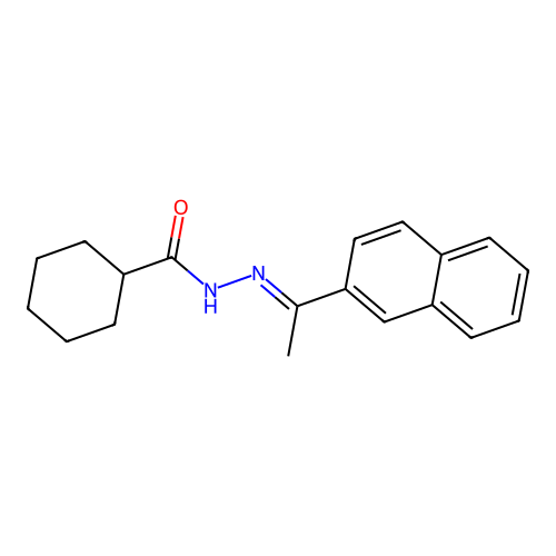 N'-[1-(2-naphthyl)ethylidene]cyclohexanecarbohydrazide structure