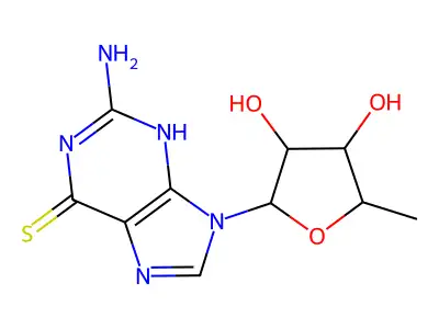Thioguanine 9betaD-5'-deoxyriboside structure