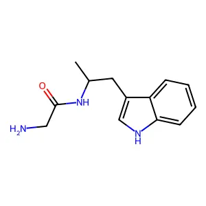 2-amino-N-[1-(1H-indol-3-yl)propan-2-yl]acetamide structure