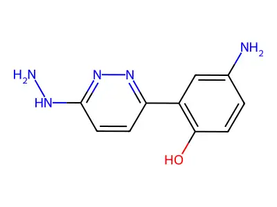4-Amino-2-(6-hydrazinopyridazine-3-YL)phenol structure