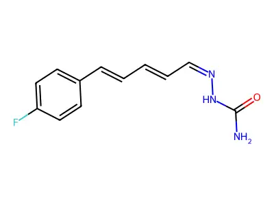 [(Z)-[(2E,4E)-5-(4-fluorophenyl)penta-2,4-dienylidene]amino]urea structure