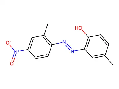 Phenol, 4-methyl-2-[2-(2-methyl-4-nitrophenyl)diazenyl]- structure