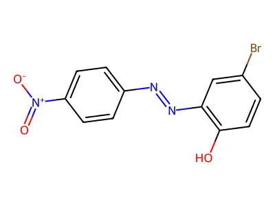 Phenol, 4-bromo-2-[2-(4-nitrophenyl)diazenyl]- structure