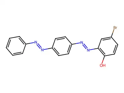 Phenol, 4-bromo-2-[2-[4-(2-phenyldiazenyl)phenyl]diazenyl]- structure
