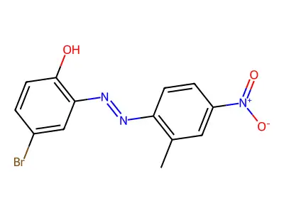 Phenol, 4-bromo-2-[2-(2-methyl-4-nitrophenyl)diazenyl]- structure