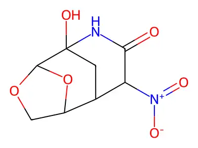 1-Hydroxy-7-nitro-3,11-dioxa-9-azatricyclo[4.3.1.12,5]undecan-8-one structure