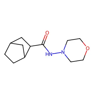 N-morpholin-4-ylbicyclo[2.2.1]heptane-3-carboxamide structure
