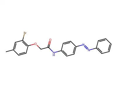 Acetamide, 2-(2-bromo-4-methylphenoxy)-N-[4-(2-phenyldiazenyl)phenyl]- structure