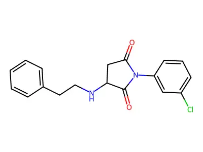 1-(3-Chlorophenyl)-3-(phenethylamino)pyrrolidine-2,5-dione structure