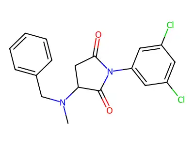 3-[Benzyl(methyl)amino]-1-(3,5-dichlorophenyl)pyrrolidine-2,5-dione structure