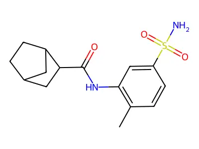 N-(2-methyl-5-sulfamoylphenyl)bicyclo[2.2.1]heptane-2-carboxamide structure