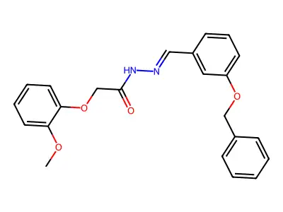 2-(2-methoxyphenoxy)-N-[(3-phenylmethoxyphenyl)methylideneamino]acetamide structure