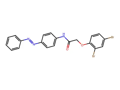 Acetamide, 2-(2,4-dibromophenoxy)-N-[4-(2-phenyldiazenyl)phenyl]- structure