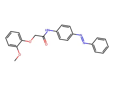 Acetamide, 2-(2-methoxyphenoxy)-N-[4-(2-phenyldiazenyl)phenyl]- structure