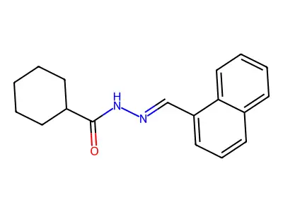 N-(naphthalen-1-ylmethylideneamino)cyclohexanecarboxamide structure