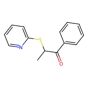1-Phenyl-2-pyridin-2-ylsulfanylpropan-1-one structure
