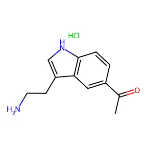 Ketone, 3-(2-aminoethyl)indol-5-yl methyl, hydrochloride structure