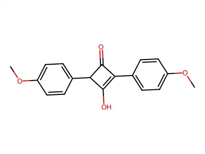 3-Hydroxy-2,4-bis(4-methoxyphenyl)cyclobut-2-en-1-one structure