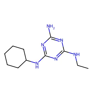 N2-cyclohexyl-N4-ethyl-1,3,5-triazine-2,4,6-triamine structure