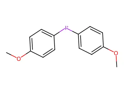 Bis(4-methoxyphenyl)iodanium structure