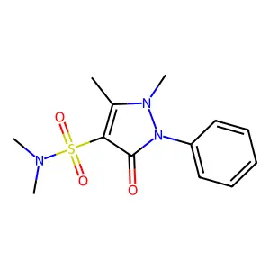 2,3-Dihydro-N,N,1,5-tetramethyl-3-oxo-2-phenyl-1H-pyrazole-4-sulfonamide structure