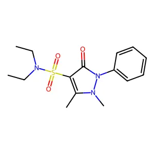 3-Pyrazoline-4-sulfonamide, N,N-diethyl-2,3-dimethyl-5-oxo-1-phenyl- structure