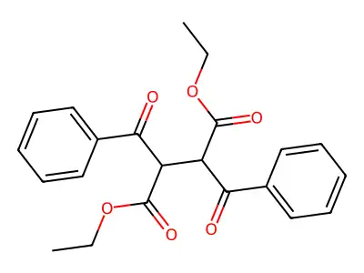 Diethyl 2,3-dibenzoylsuccinate structure