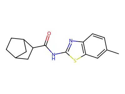 N-(6-methyl-1,3-benzothiazol-2-yl)bicyclo[2.2.1]heptane-2-carboxamide structure