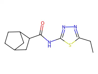 N-(5-ethyl-1,3,4-thiadiazol-2-yl)bicyclo[2.2.1]heptane-2-carboxamide structure