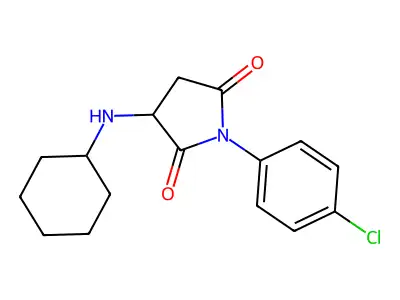 1-(4-Chlorophenyl)-3-(cyclohexylamino)pyrrolidine-2,5-dione structure