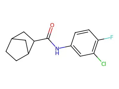 N-(3-chloro-4-fluorophenyl)bicyclo[2.2.1]heptane-2-carboxamide structure