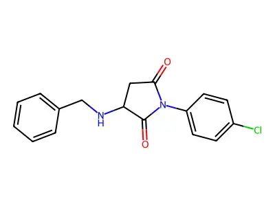 3-(Benzylamino)-1-(4-chlorophenyl)pyrrolidine-2,5-dione structure