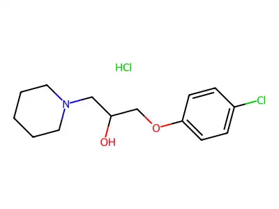 1-(4-Chlorophenoxy)-3-(piperidin-1-yl)propan-2-ol hydrochloride structure