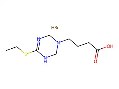 4-(4-Ethylsulfanyl-3,6-dihydro-2H-[1,3,5]triazin-1-yl)butyric acid hydrobromide structure