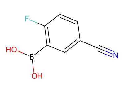 5-Cyano-2-fluorobenzeneboronic acid structure
