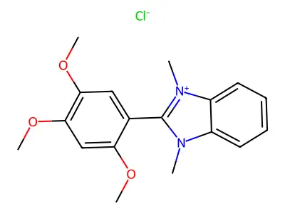 1,3-Dimethyl-2-(2,4,5-trimethoxyphenyl)benzimidazol-3-ium;chloride structure