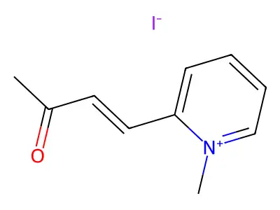 4-(1-Methylpyridinium-2-yl)but-3-en-2-one iodide structure