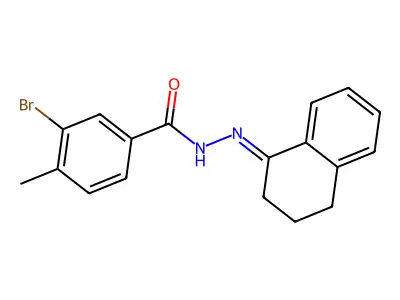 3-Bromo-4-methylbenzoic acid 2-(3,4-dihydro-1(2H)-naphthalenylidene)hydrazide structure