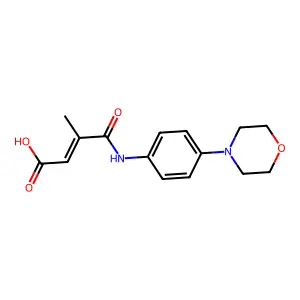 (2Z)-3-methyl-4-{[4-(morpholin-4-yl)phenyl]amino}-4-oxobut-2-enoic acid structure