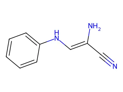 2-Propenenitrile, 2-amino-3-(phenylamino)- structure
