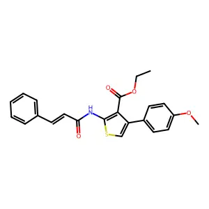 Ethyl 2-cinnamamido-4-(4-methoxyphenyl)thiophene-3-carboxylate structure