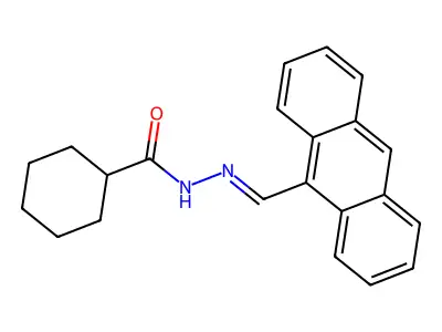 N-(anthracen-9-ylmethylideneamino)cyclohexanecarboxamide structure