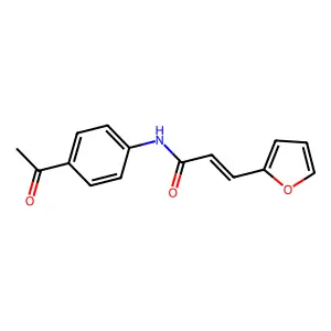 (2E)-N-(4-acetylphenyl)-3-(furan-2-yl)prop-2-enamide structure