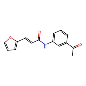 (2E)-N-(3-acetylphenyl)-3-(furan-2-yl)prop-2-enamide structure